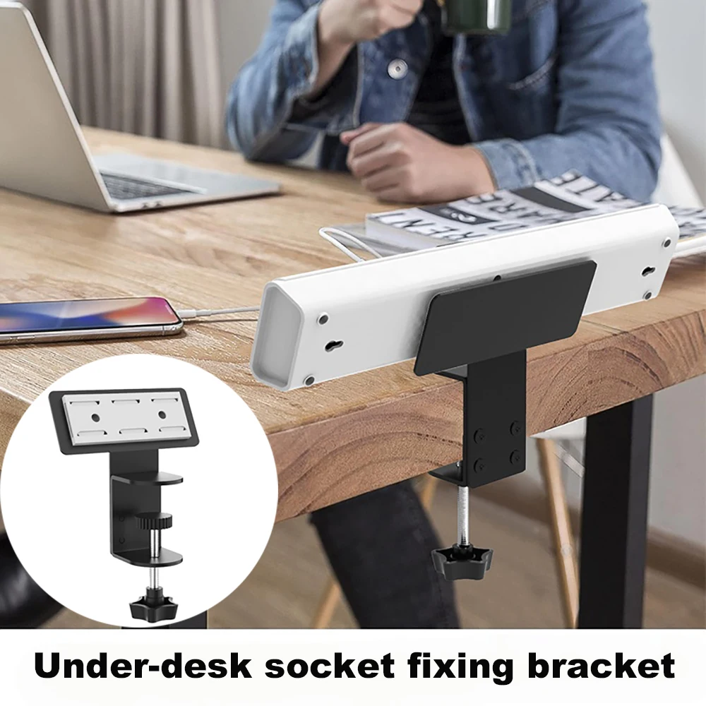 تحت الطاولة المقبس كتيفة ثابتة لكمة خالية مقبس الطاقة صندوق إدارة الأسلاك تخزين الرف لمنظم الأسلاك تثبيت المخرج #1