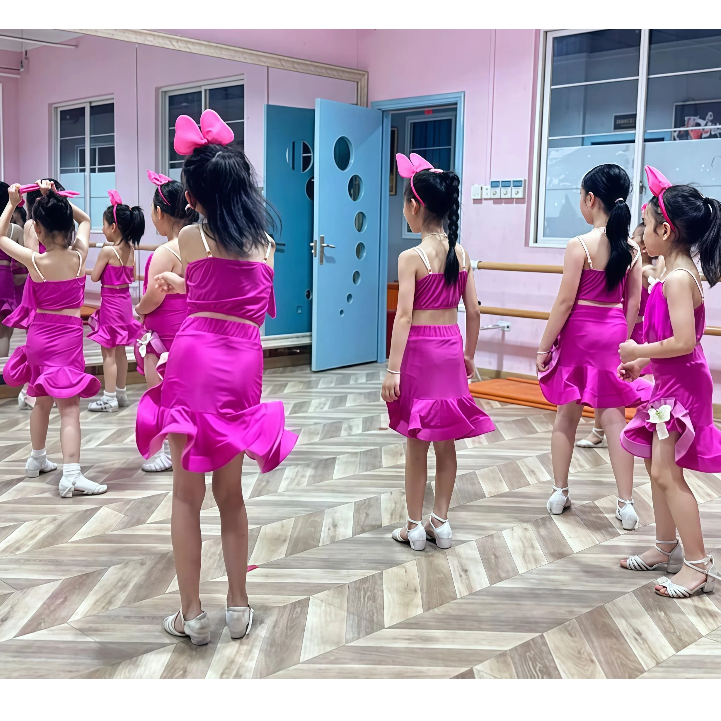 

Rumba Latin Dance Dress Tango Dance Clothes Kids Salsa Dance Costume Child Competition Ballroom Dresses