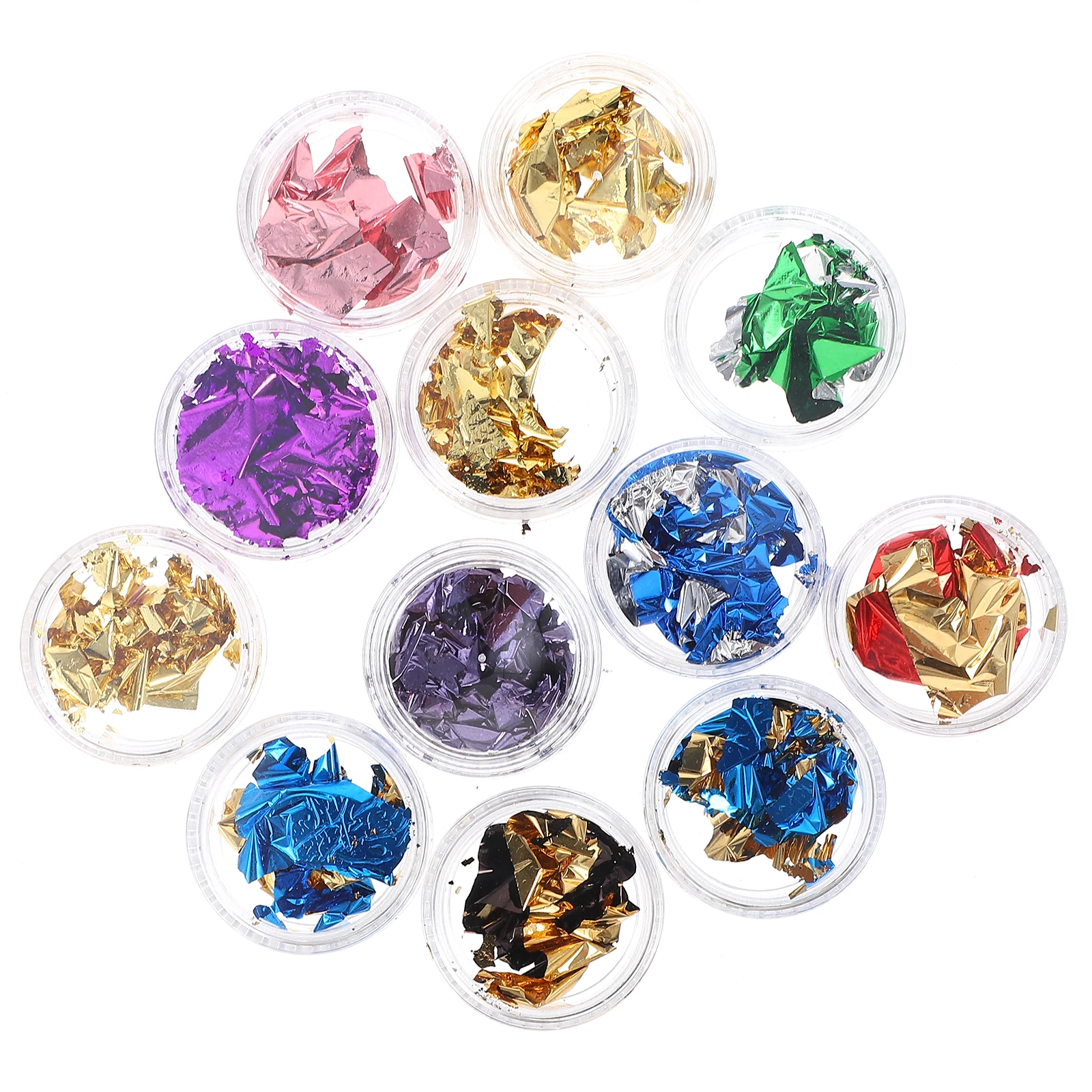 

48Pcs Nail Art Tin Foil Decoration Stylish Gold Silver Foil Chip for DIY Manicure Accessories Nail Art Supplies
