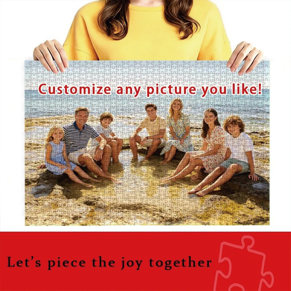 35/300/500/1059pcs Personalized Custom Photo Puzzle Family Photos DIY Toy Decoration Collectiable Growth Gift Christmas