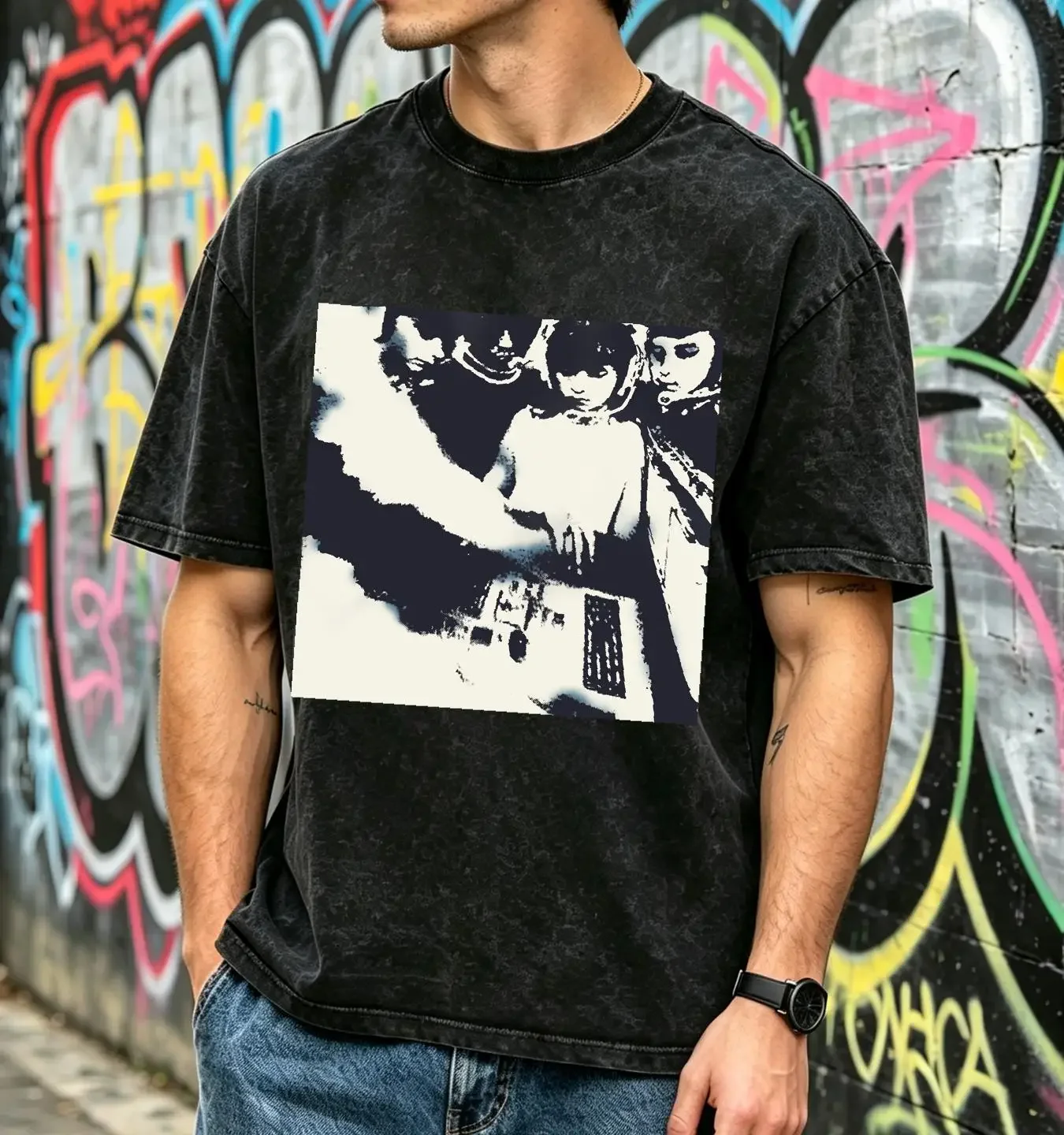 washed T Shirt Vintage Flaming Lips concert Size S M L 234XL Cotton U1778 vintage Washed Soft graphic Comfortable