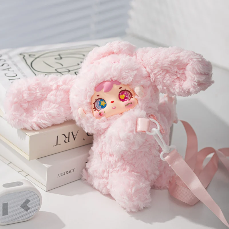 かわいいカラフルなシュガー耳掛けウサギぬいぐるみバッグチェーン付きファッショントレンドクリエイティブバックパックビニールフェイスPVCバッグサプライズギフト