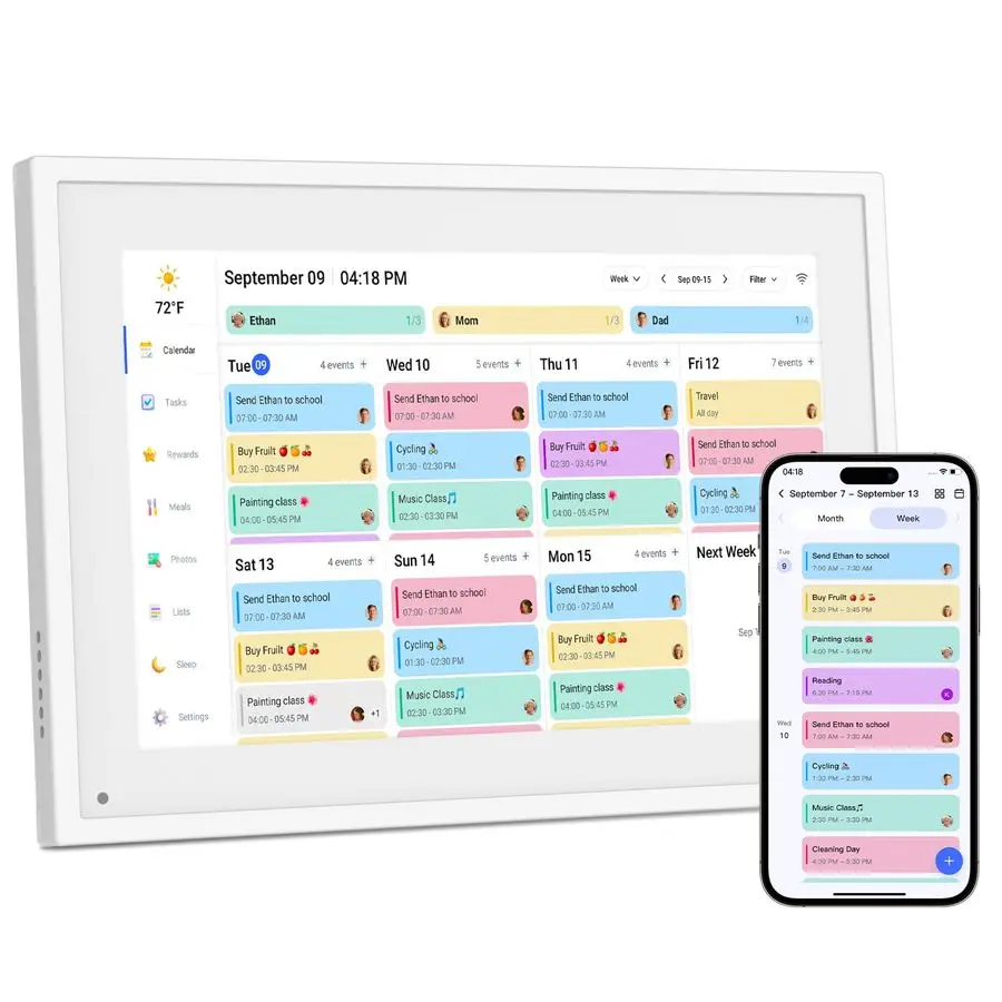 

Digital Calendar, 10.1inch Smart WiFi Digital CalendarampChore Chart, Touch Screen HD Display for Family Schedules, Share Moment