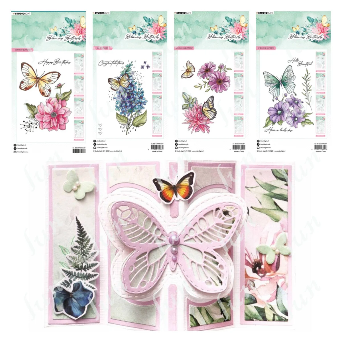 

New Arrival Blooming Butterfly Flowers Clear Stamps Embossing Scrapbooking Greeting Card Decoration Reusable Silicone Mould