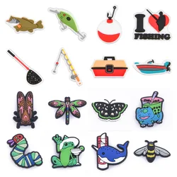 Aniaml Insect Shoe Charms Cartoon Shoe Buckle Charms Fish Frog Butterfly Shoe Decor Sandal Accessories Fit Sandals Party Gifts