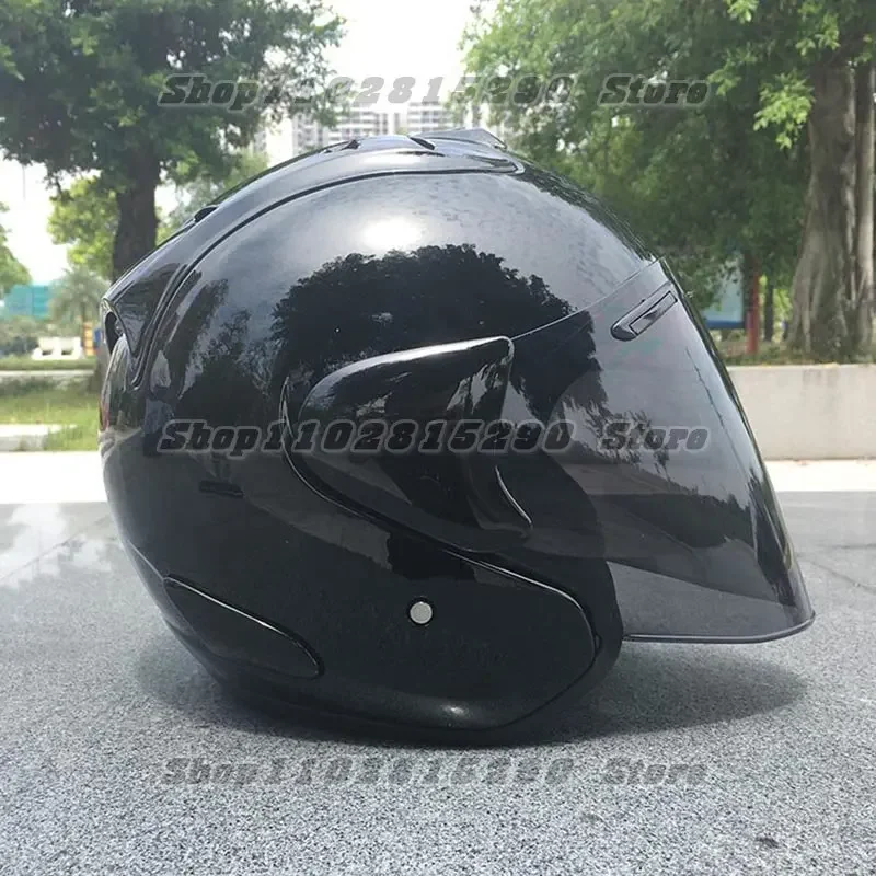 Ram3 Bright Black Half Helmet Men and Women Motorcycle Off-Road Summer Helmet Downhill Racing Mountain Cross Casco Capacete