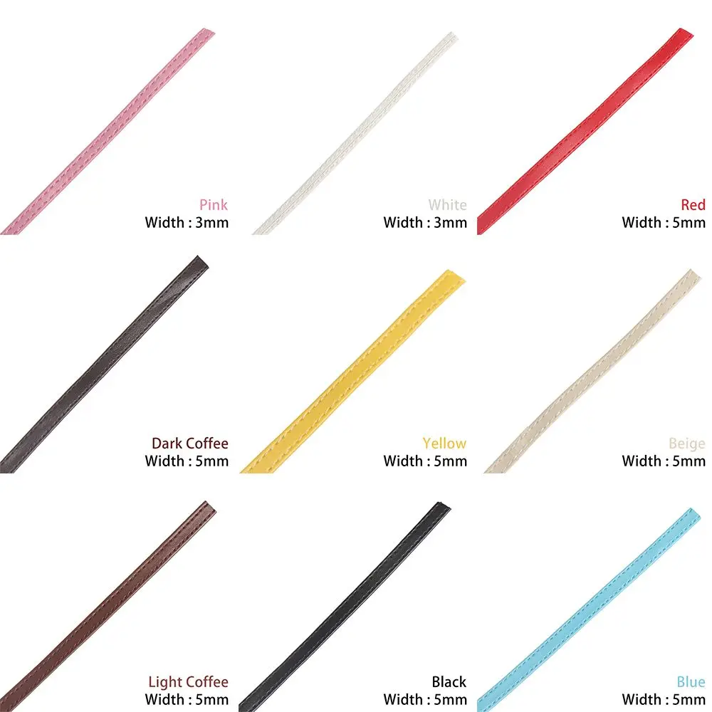 Width 3/5mm DIY Handmade Super Mini Belts Length 50cm DIY PU Material Doll Waist Belt Clothes Accessories Doll Bags Belt