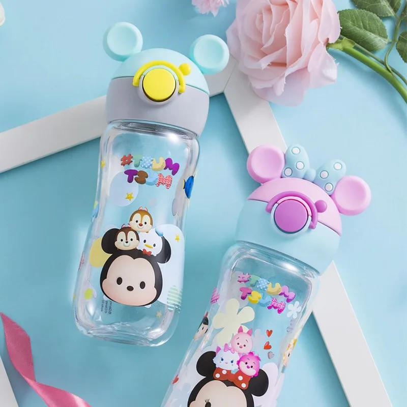 Disney Minnie Lightning McQueen Sophie Princess Cartoon Cute Plastic Cup Creative Kawaii Children's Drinking Cup Water Cup Gift