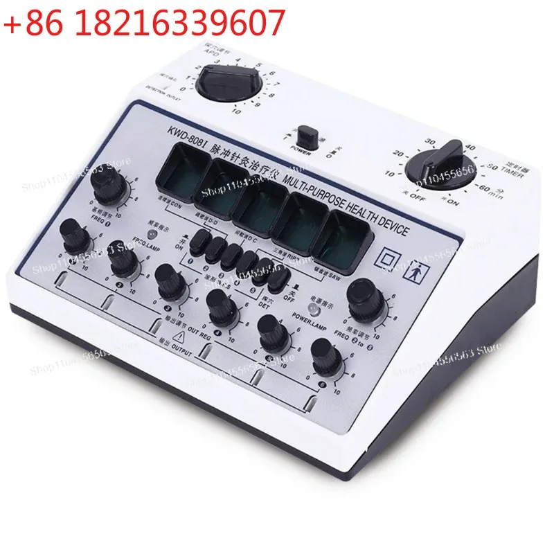 New KWD 808I 6-Channel Acupuncture Stimulator, Multifunctional Electric Massager for Neuromuscular Therapy