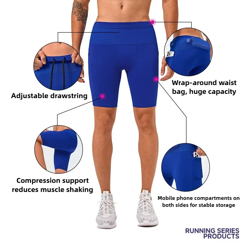 2026 Summer Compression Shorts Quick Dry Multi Pocket Fitness Bottoms  Lightweight & Comfortable Ideal for Cross Training