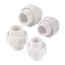 PVC Union Straight Connectors ID20/25mm Home Decoration Water Supply System Adapters Aquarium Tank Water Pipe Fittings 1/5 Pcs