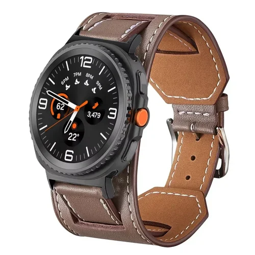Imagen 2 del producto Correa de cuero Premium para Samsung Galaxy Watch Ultra 2025, pulsera cómoda de 47mm, Samsung Galaxy Watch 8 40/44mm 8 Classic 46mm