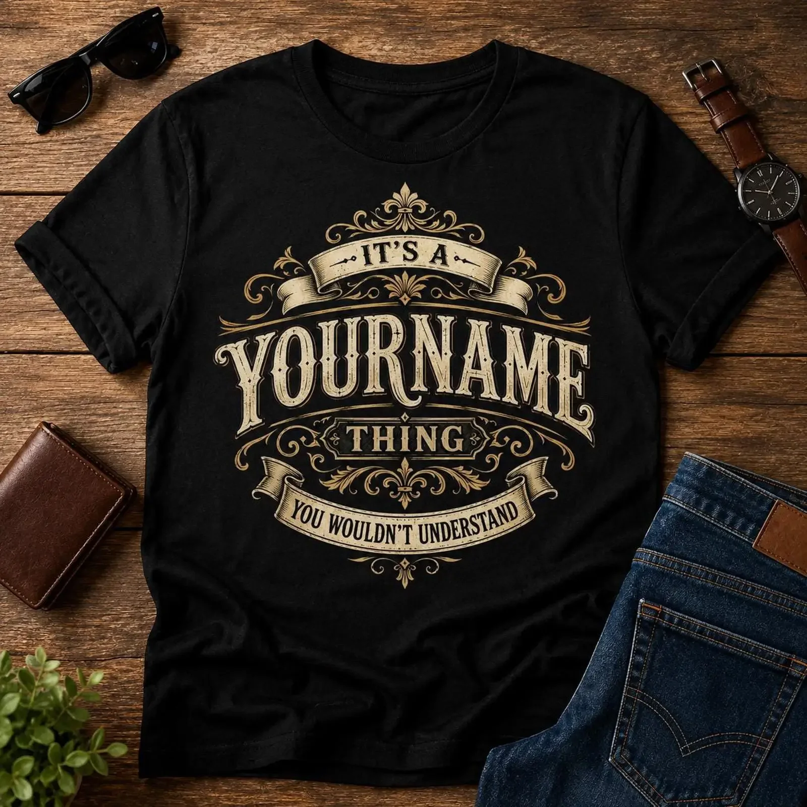Custom Name Vintage T shirt It's A Your Thing You Wouldn't Understand Personalized GifT for Dad Husband vintage Washed fashion