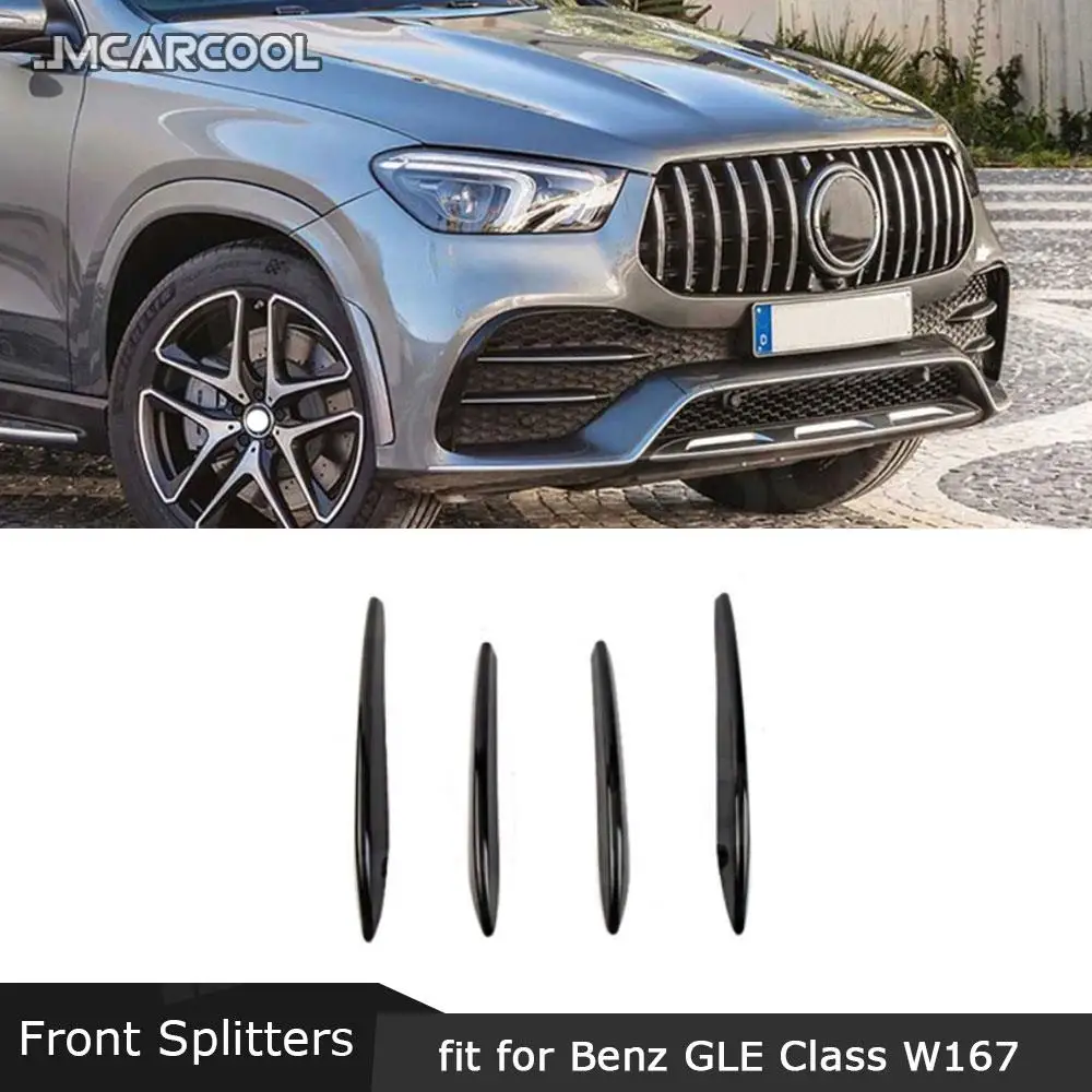 

Carbon Fiber Front Bumper Foglamp Grid Canards for Mercedes Benz GLE Class W167 GLE350 450 GLE53 AMG Sport SUV 2020 ABS Material