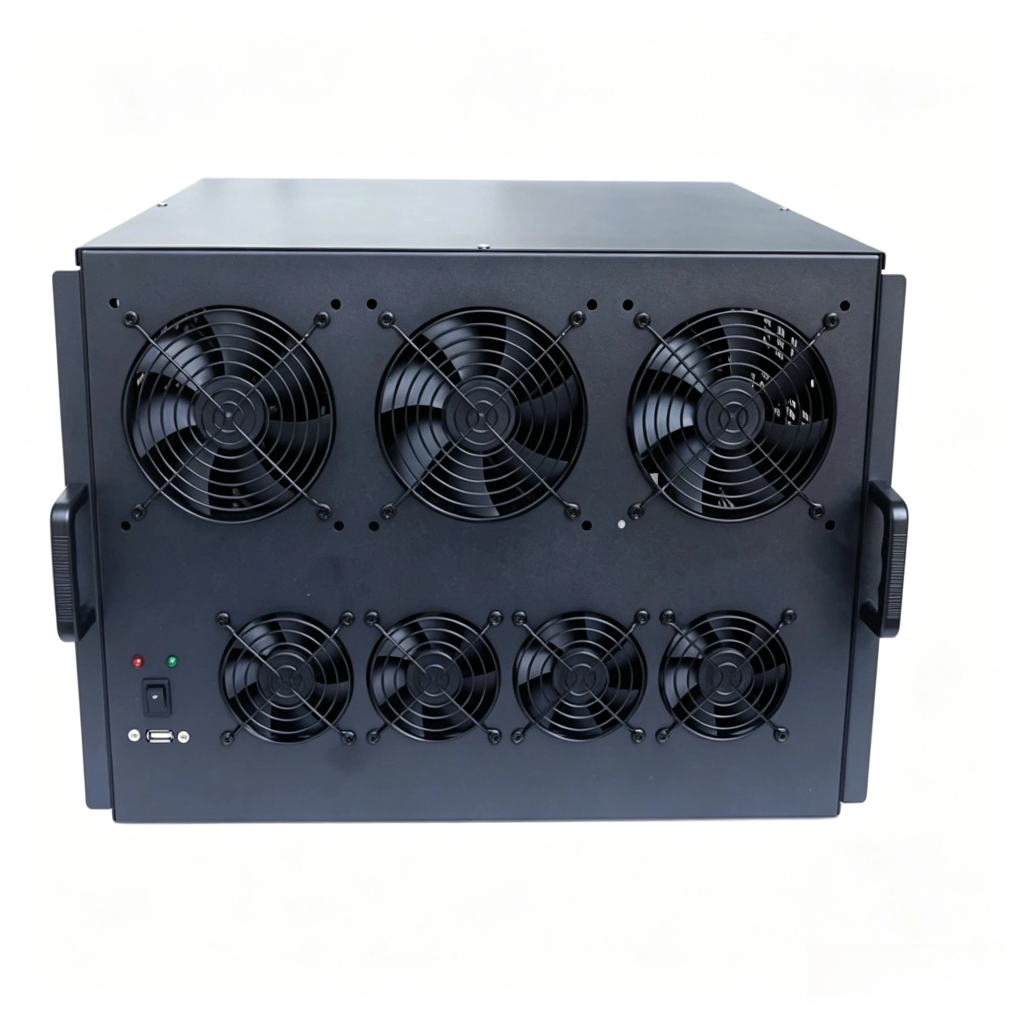Châssis pour 6 cartes graphiques, serveur multi-GPU/Châssis pour 6 cartes graphiques/Platine mère ATX/Ventilateur silencieux