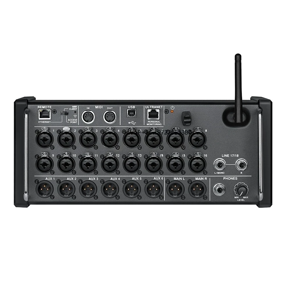 

MR18 12-Bus Integrated WiFi Module/USB Stereo Recorder with a Fan New Version18 Channel Digital Audio Console Mixer MR18