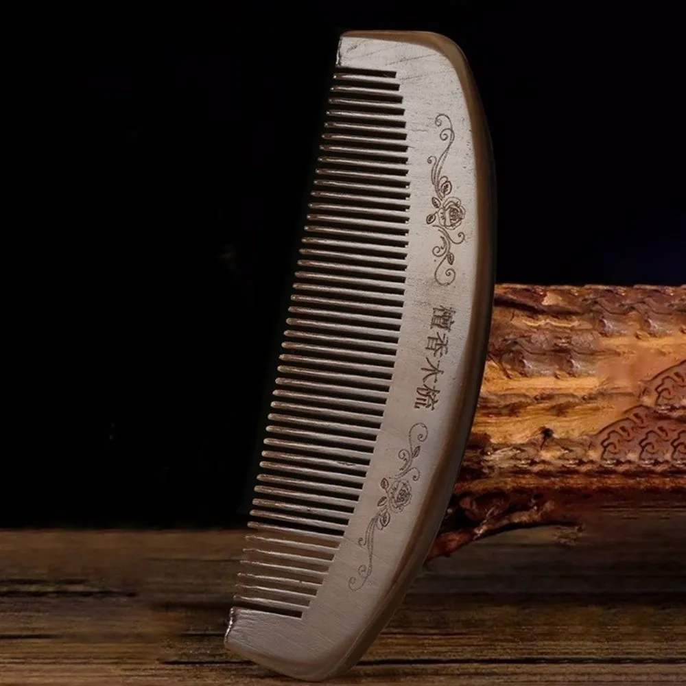 Wood Wooden Scalp Combs Coarse Tooth Anti-Static Head Acupuncture Point Massage Comb Traditional Retro