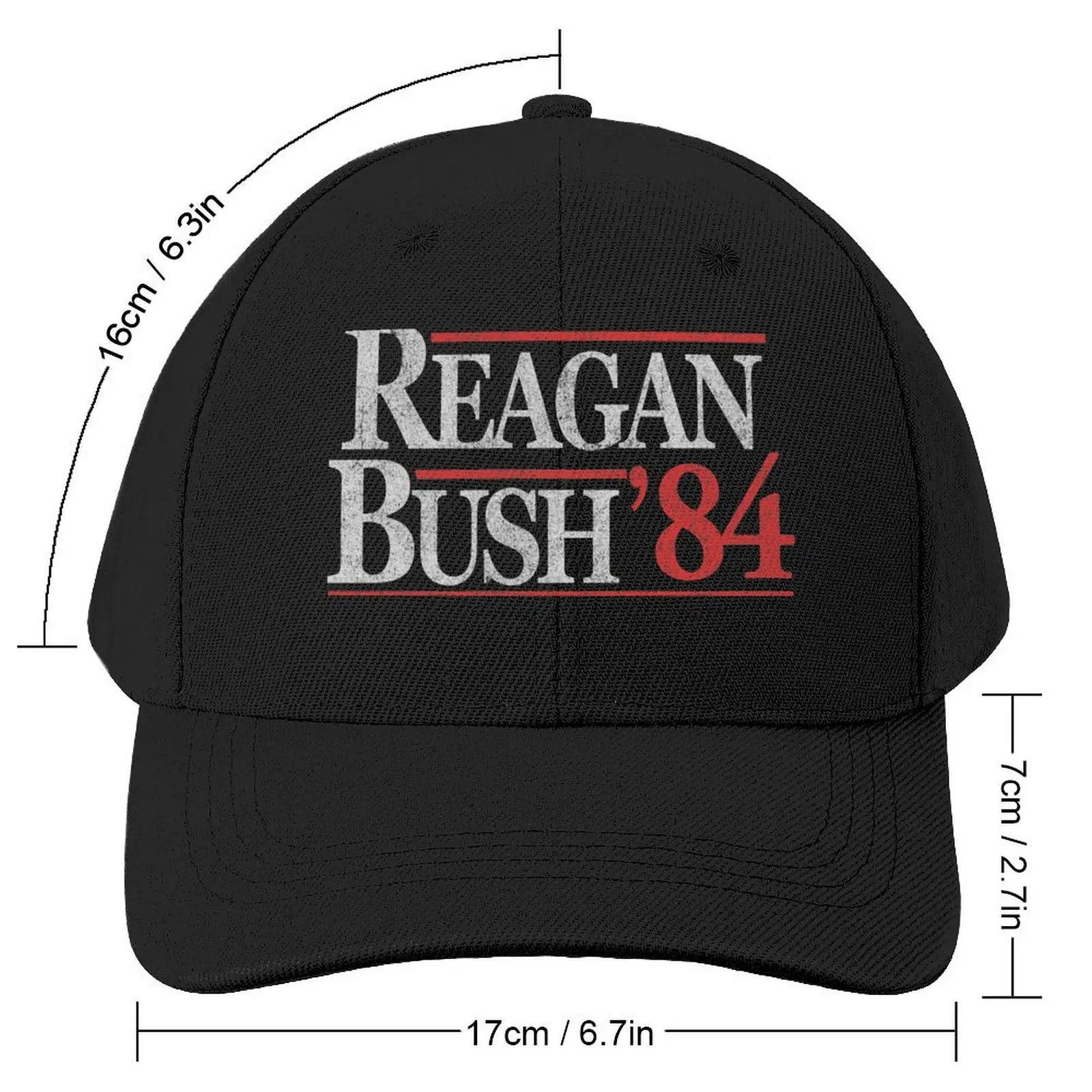 Vintage Reagan Bush 1984 T-Shirt Baseball Cap Hat Man For The Sun Fishing cap Women's Beach Men's