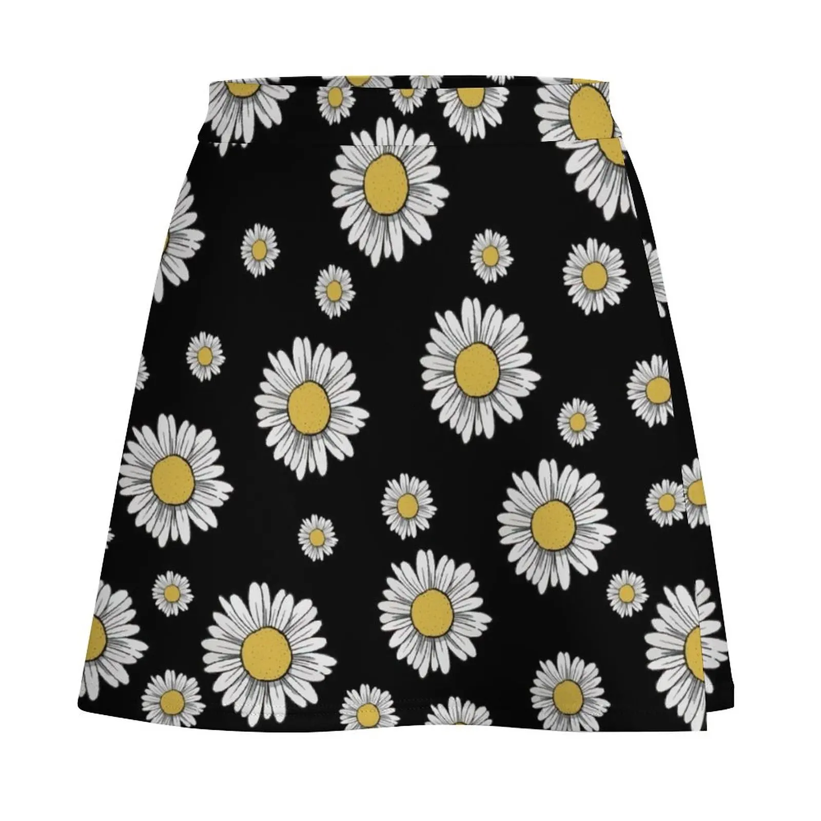 Flower Women's T-shirt, Women's Comfortable T-shirt, Daisy T-shirt, Daisy women's tee, Daisy Flower T-shirt Mini Skirt