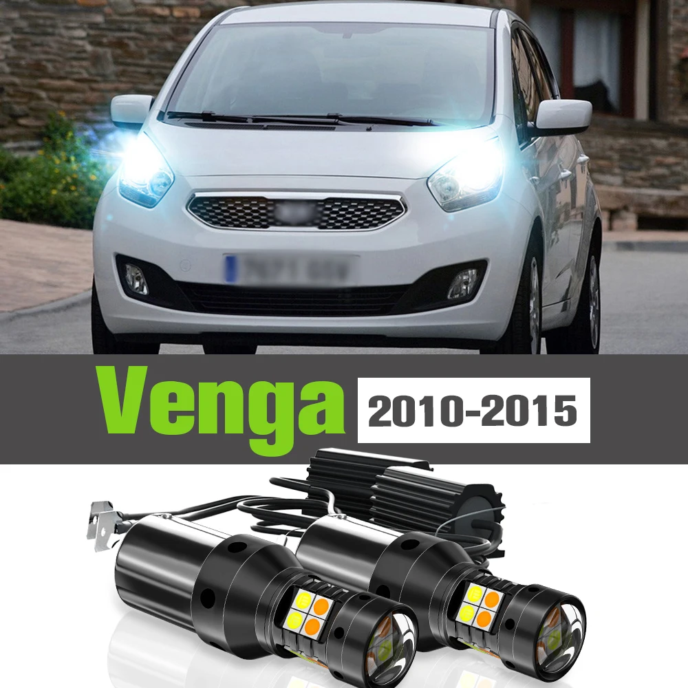 

2x LED Dual Mode Turn Signal+Daytime Running Light DRL Accessories Lamp For Kia Venga 2010-2015 2011 2012 2013 2014