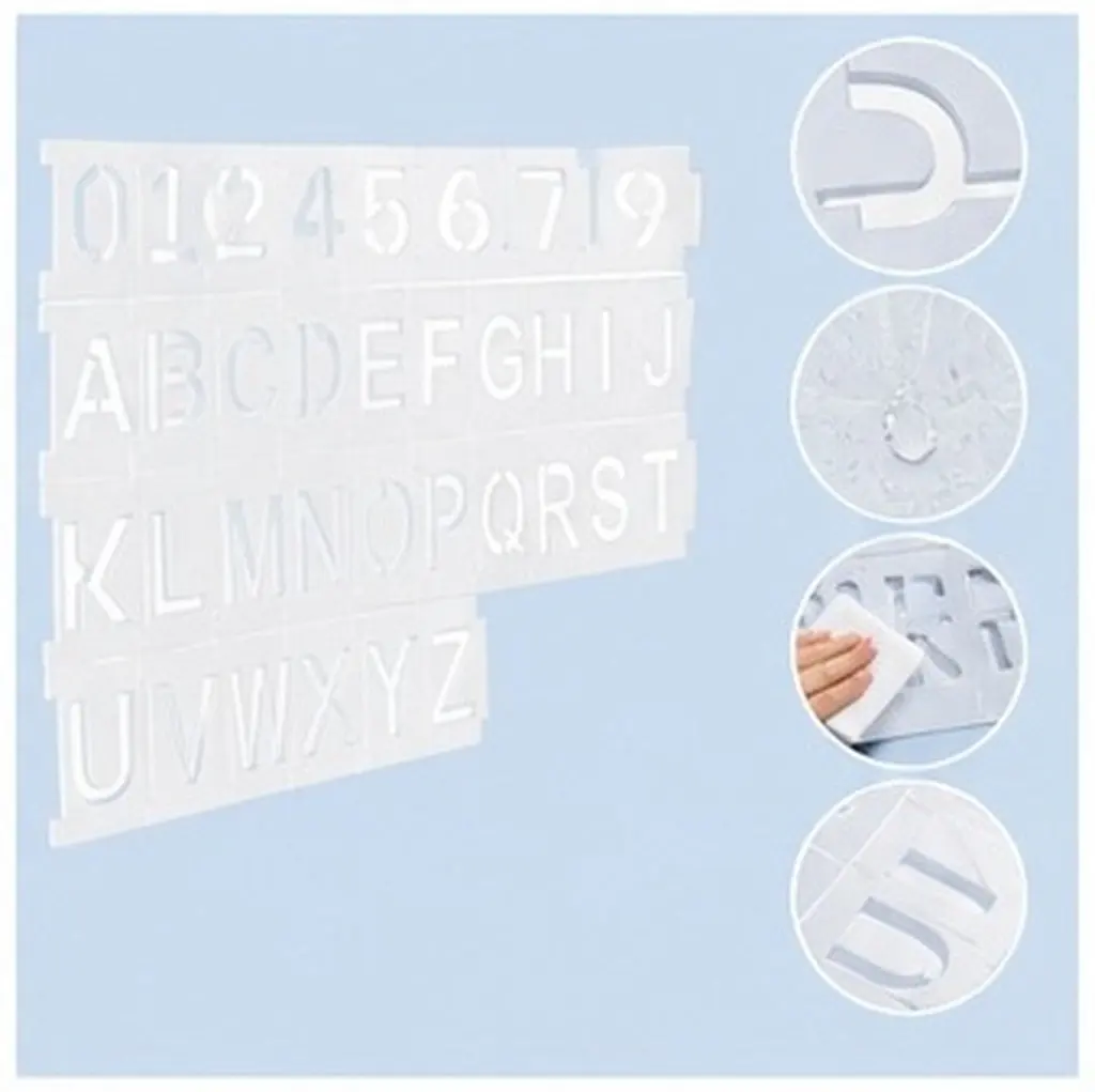 Alphabet and Number Stencils Set – Reusable Waterproof DIY Painting Templates for Kids Educational Drawing & Home Decor