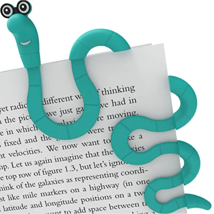 

Funny Cool Book Marks for Reading - Wally the Bookworm Clip Bookmark for,Women and Men, Cute Bookworm Gift, Fun Reading Accesso