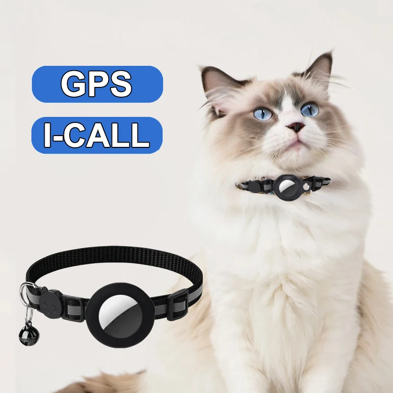 

Pet Tracker Gps For Cat Protective Cover Qr Code Collar Anti Lost Holder Dog Tracker Accessories Reflective Collar With Bell