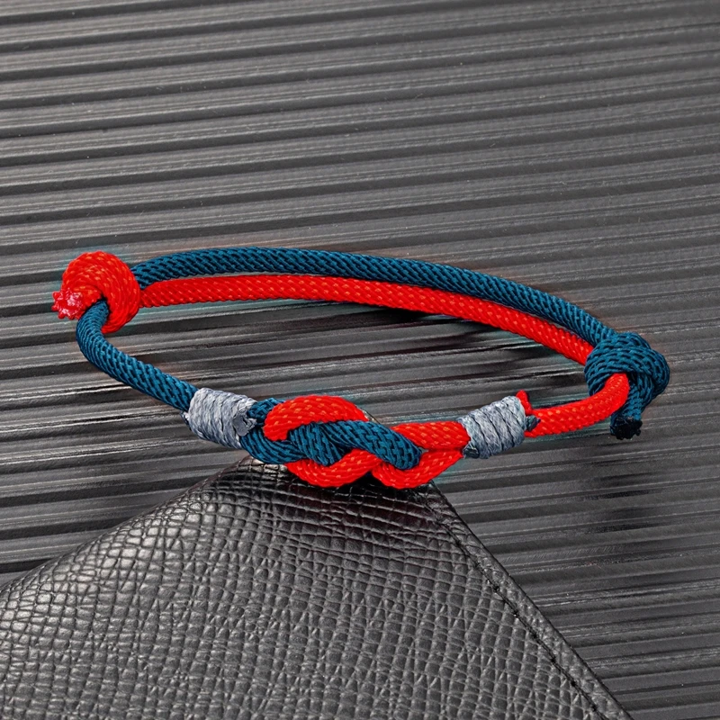 MKENDN Lucky Men Women Sauvignon Blanc knot Rope Bracelet For Lovers Distance Couple Bracelet Minimalist Yoga Meditation Gifts