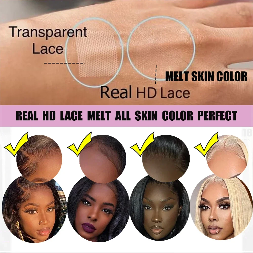 2x6 Lace Closure 100% Human Hair 10''-22'' HD Lace Closure Remy Hair Transparent Lace Hair Closure HairUGo