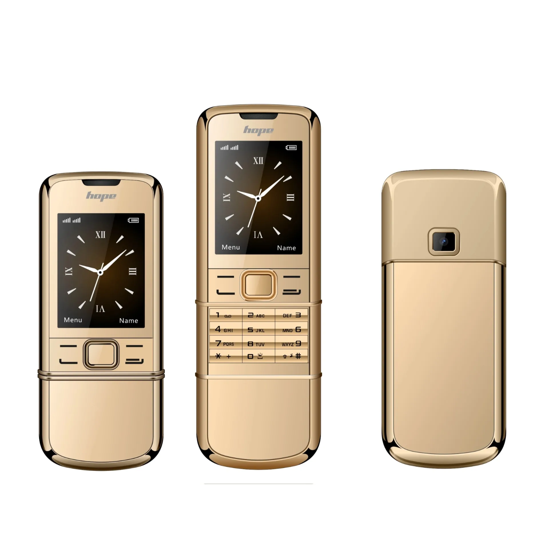 8800 Classic Retro Slider Senior Phone Dual SIM Metal Body Speed Dial Blacklist Durable Elderly Mobile Phone Big Button Luxury