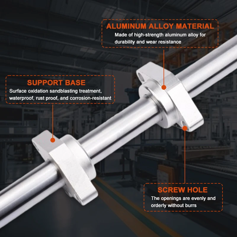 1pc SHF12 SHF13 SHF16 Aluminum Linear Rod Rail Shaft Support 12mm 13mm 16mm For CNC Router XYZ Table 3D Printer Parts