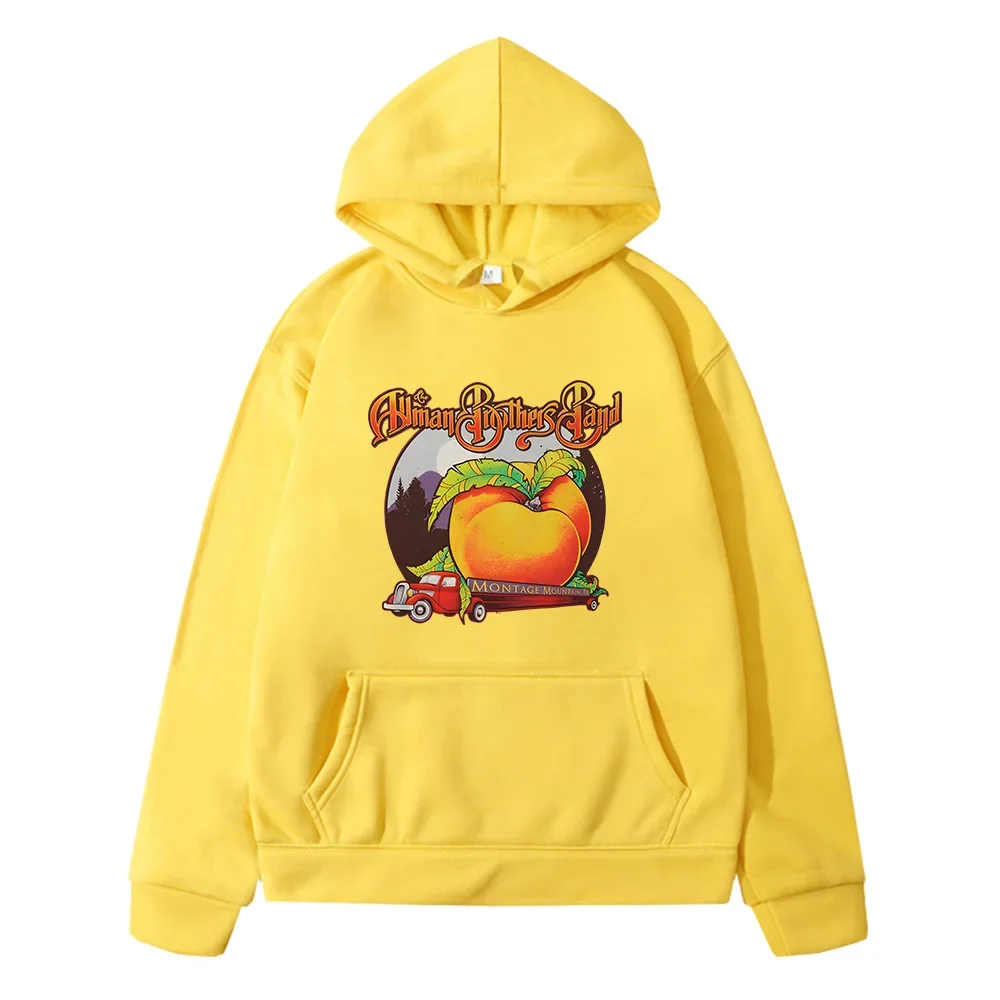 The Allmann Brotherss Band Hoodies Eat A Peach Cartoon Print Sweatshirt with Pocket Long Sleeve Children Cute Pullovers Boy Girl