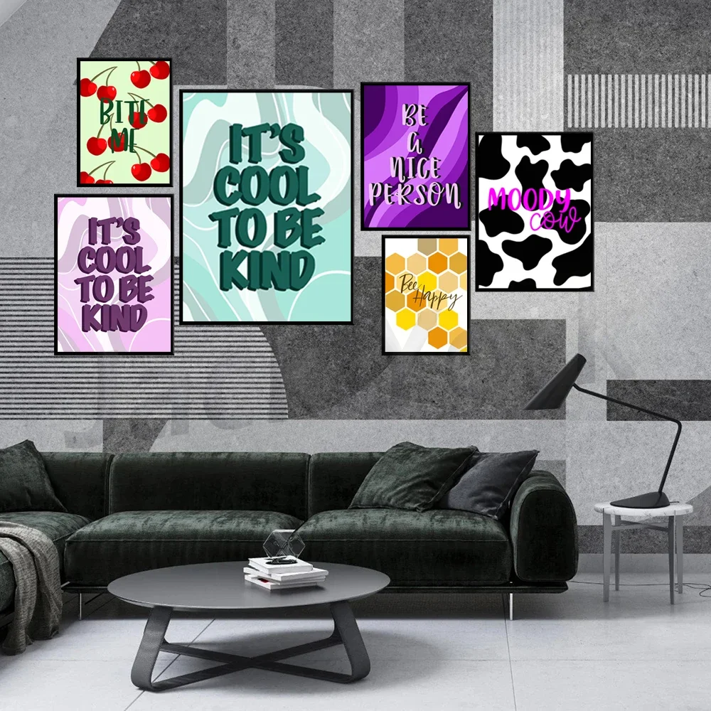 Typography Positive Quote Wall Art, Motivational Home Decor, Modern Text, Dining Room Artwork, Funky Text Poster
