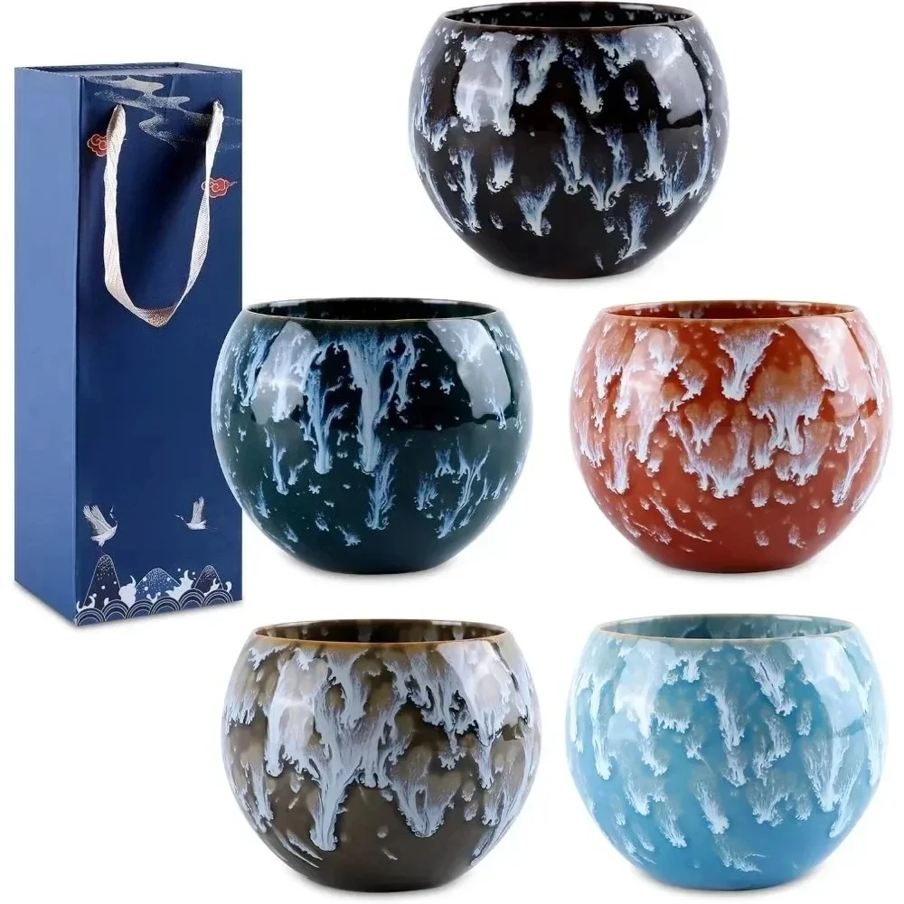 Keramik-Teetasse, traditionelles chinesisches Design, tragbare Teetasse für den täglichen Gebrauch für die Teezeremonie und Geschenk für Freunde und Familie