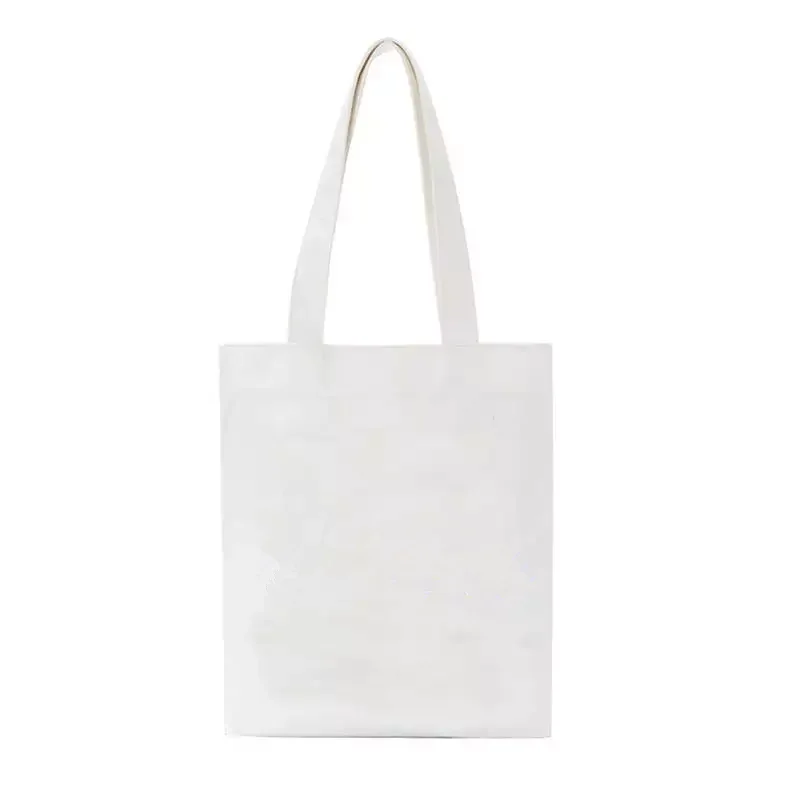 Sublimation Blank White Shopping Bags Shoulder Travel Tote Shopper Bag Handbags Gifts For Women Girls Storage Eco Reusable