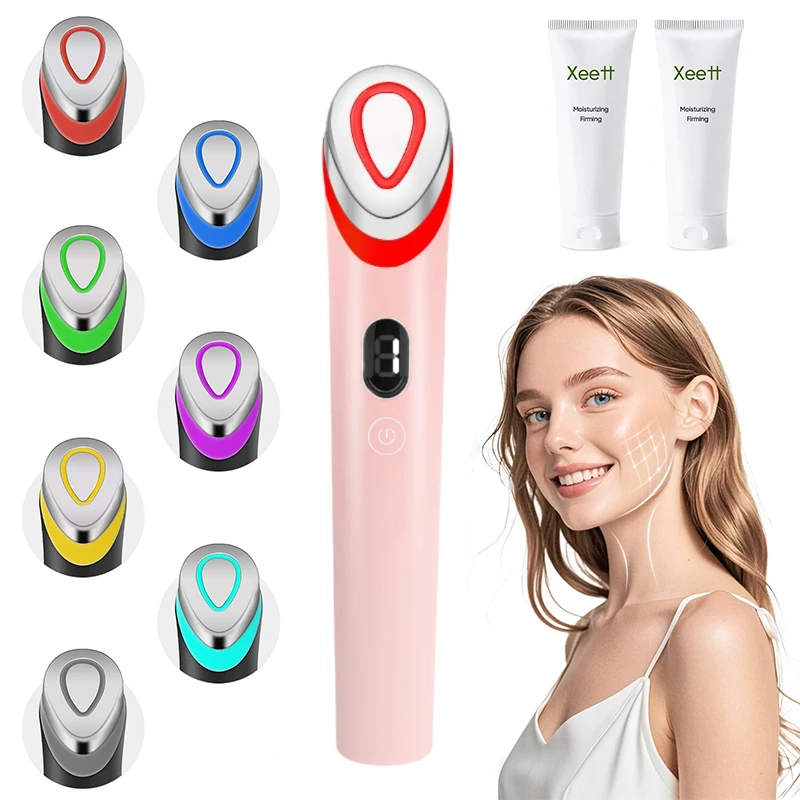 

7-цветный набор Age-R Booster Pro с гелем, многофункциональная косметическая машина для удаления морщин, светотерапия для ухода за кожей лица