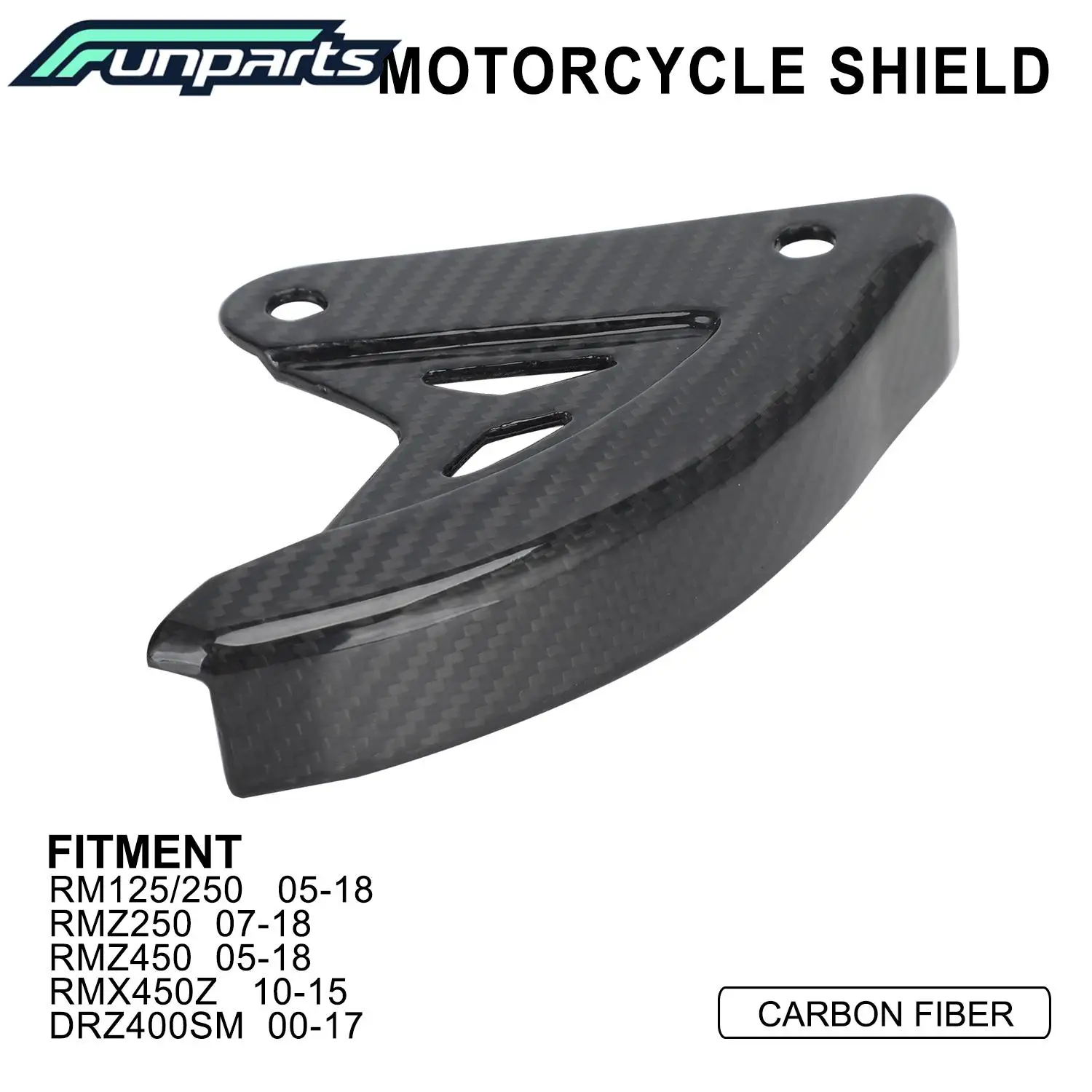 

Funparts Brake Disc Guard Motorcycle Carbon Fiber Rear Brake Disc Cover Protection for RM 125 250 RMZ 250 450 RMX450Z DRZ400SM