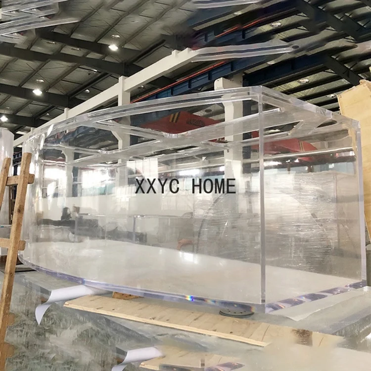 Acrylic Big Fish Tank Rectangle Plastic Grandview Acrylic Factory Custom Large Size Aquariums & Accessories Sustainable 100 MM