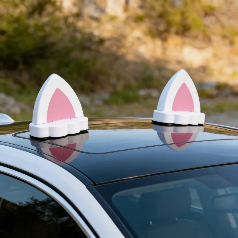 1 pair Car antenna cat ear rabbit ear decoration cute car roof mini personalized creative products
