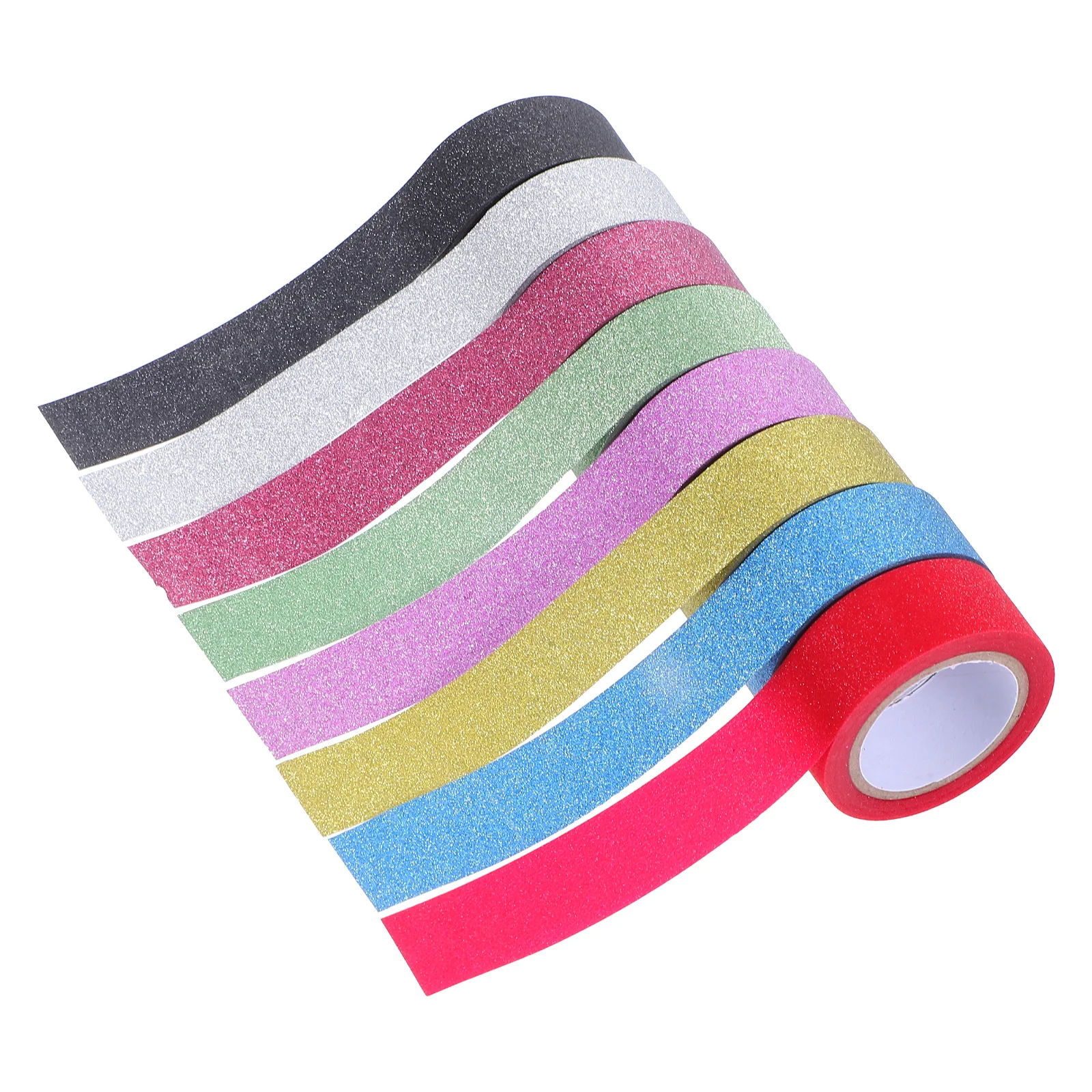

8 Rolls Glitter Washi Tape 15mm X 5m Sparkling Decorative Paper Tape for Scrapbooking DIY Journals Gift Wrapping