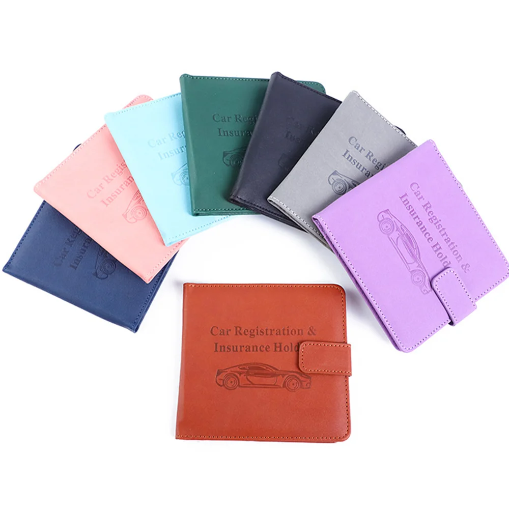 Car Registration and Insurance Holder, Vehicle Glove Box Car Organizer with Magnetic Closure for Documents, Cards, License
