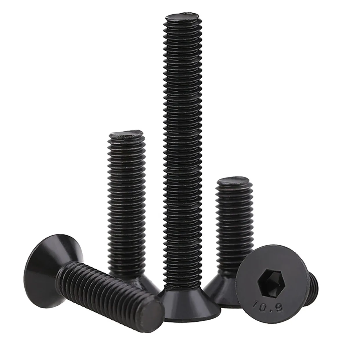 

5/10/20pcs Black Grade 10.9 Countersunk Flat Head Allen Bolts Hex Socket Screws 1/8-40 3/16-24 1/4-20 5/16-18 3/8-16 5/32-32