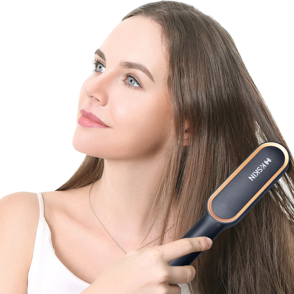 Dropshipping  Professional Hair Straightener And Curler 2 In 1 Hair Iron Hair Brushes