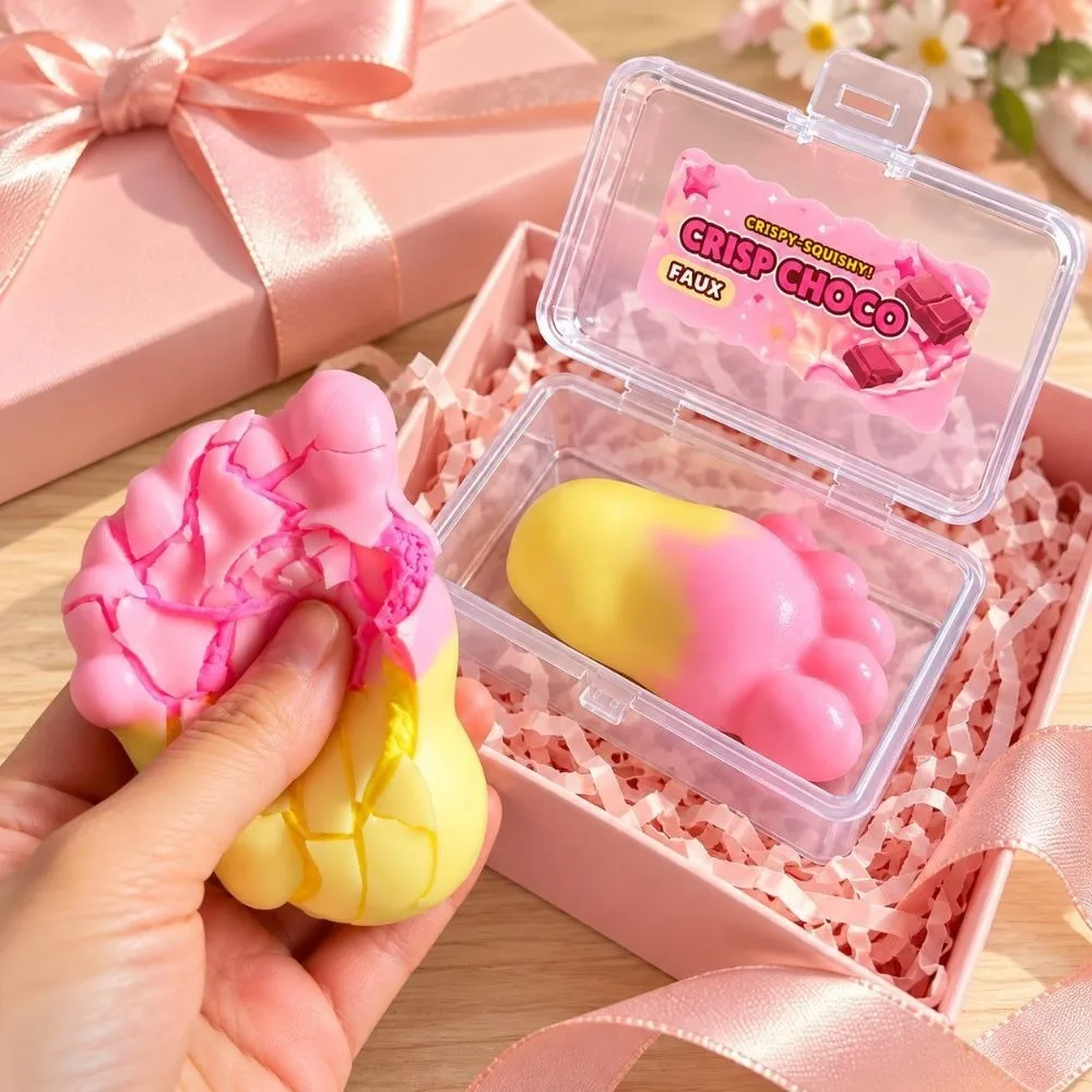 Heart Shape Wax Cracking Squeeze Crackable Texture Crispy Feel Crispy Stress Balls Handmade Craft Foot Shape Sensory Squeeze
