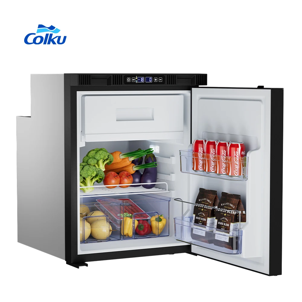 Wholesale 12 Volt Compressor Car Fridge Dual Zone RV Refrigerator 72L Custom Brand Anti-vibration Freezer Supplier