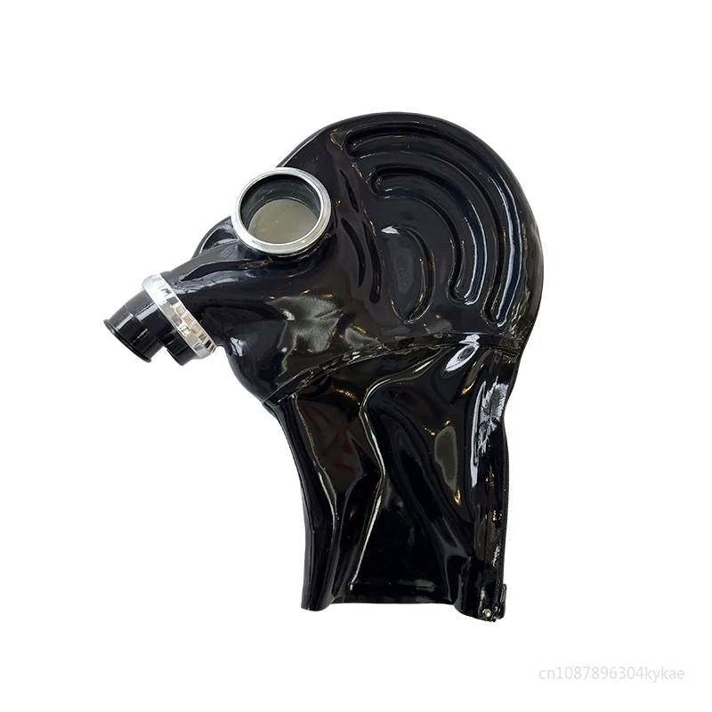 Silica Gel Gas Mask Fetish Latex Rubber Mask Hood Breath Control Conquer Choking Headgear Cosplay Costume Party Wear