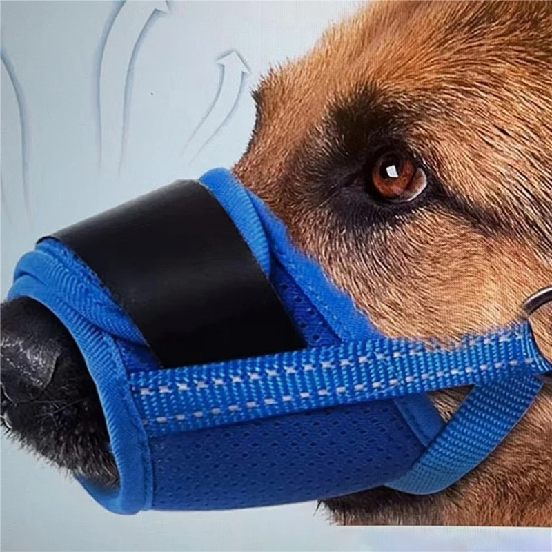 Pet Muzzle Dog Muzzle Anti Biting Barking and Chewing，with Comfortable Mesh Soft Fabric and Adjustable Strap,  Loop Muzzle Anti-