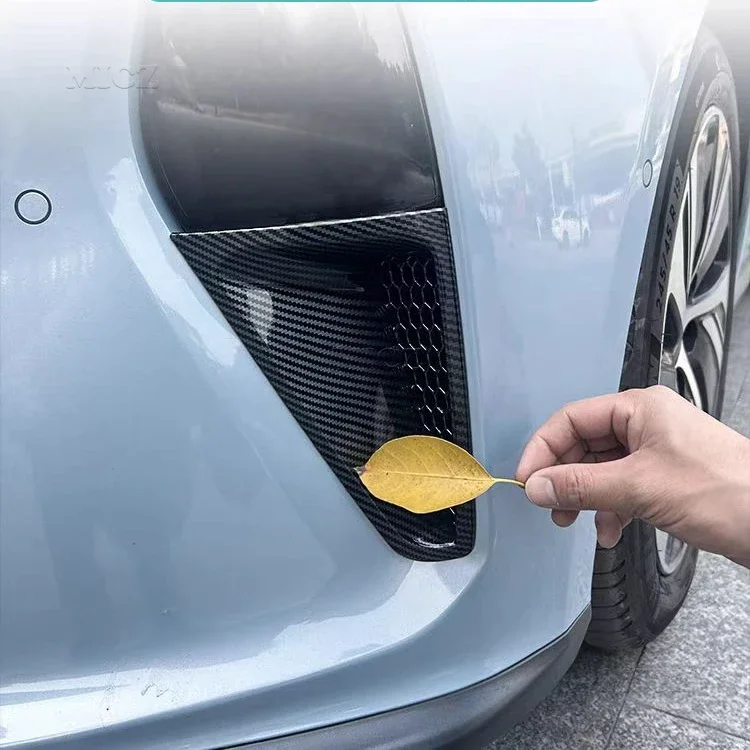 

For NIO ET5 EV Accessory Carbon ABS Car Front Bumper Side Air Intake Vent Outlet Cover Protector Trim Sticker Styling 2022-2024