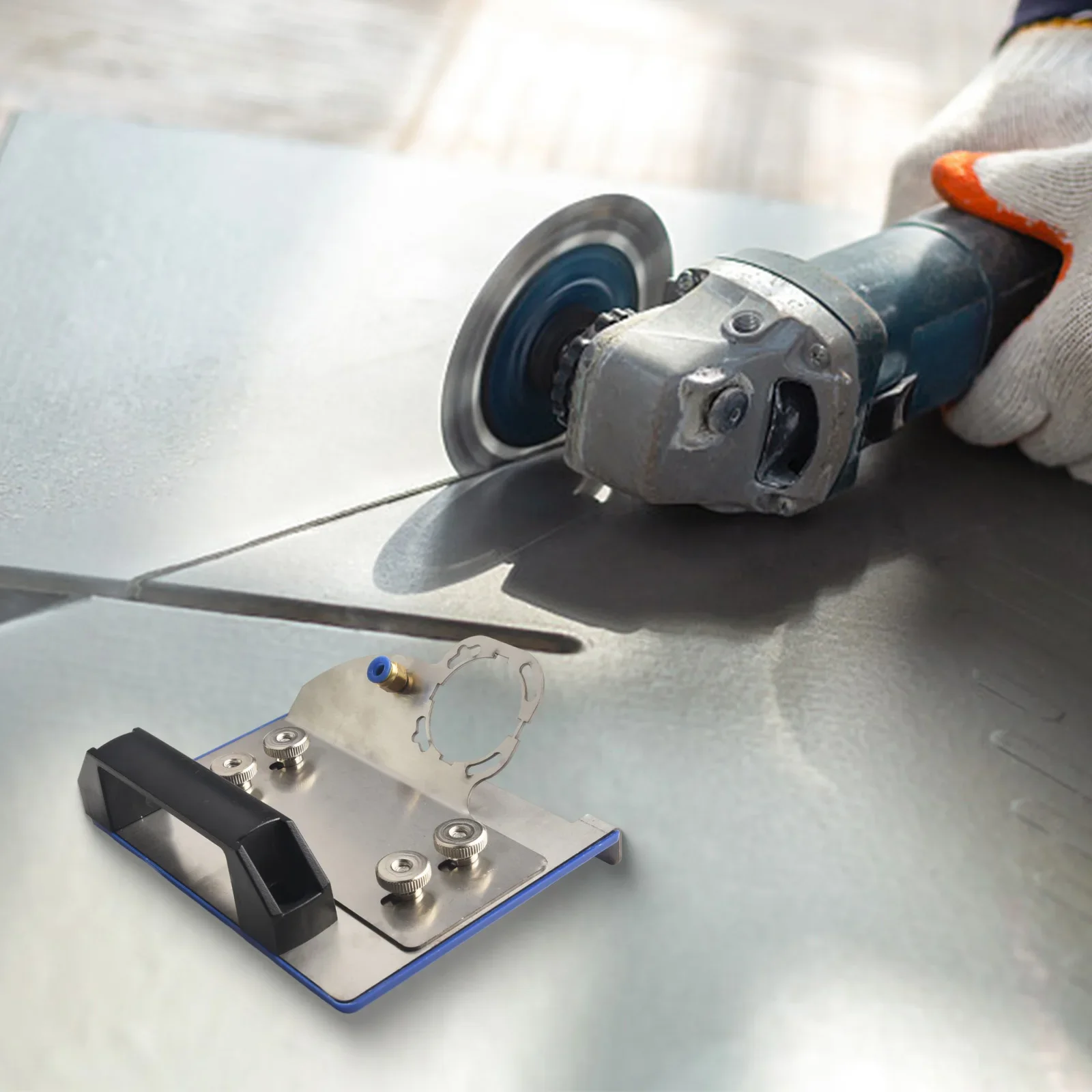 Tile Cutting Chamfer Cutting Angle Grinder Stand Angle Grinder Stand Chamfer Cutting Metal Tile Chamfer Cutting