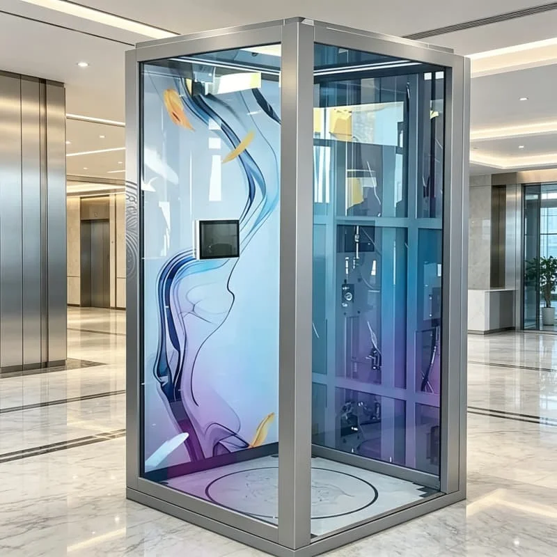 Villa Hydraulic Elevator 300kg 0.35m/s 3 Stops Custom Door Color for Private Residence Luxury Home High Quality Durable
